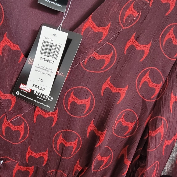 Marvel Scarlet Witch Crowns Allover Print Dress - BoxLunch Exclusive - Picture 5 of 9